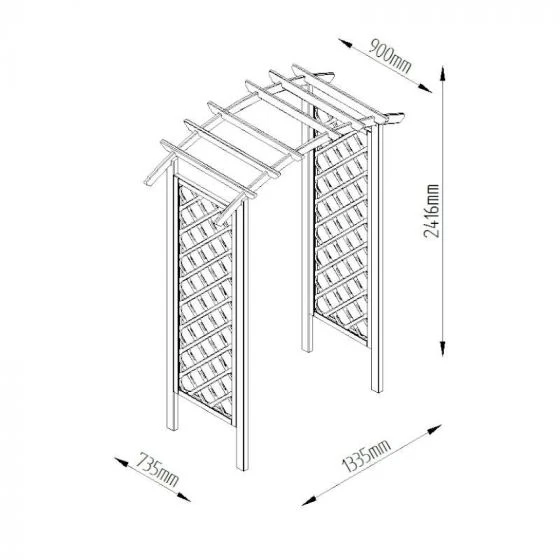 Forest Garden Genoa Arch - Home Delivery 5 Forest Garden Genoa Arch - Home Delivery - Image 3