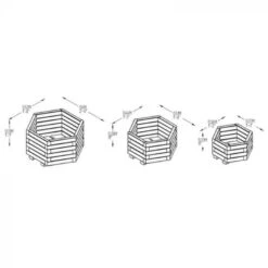 Forest Garden York Hexagonal Planter Large 7 Forest Garden York Hexagonal Planter Large -Rustic Roots 3 x planters hexagonal 1 3