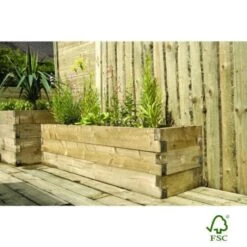 Forest Caledonian Raised Bed 180 X 45cm -Rustic Roots 502426 caledonian planter 1