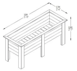 Forest Deep Root Planter 1.8m 9 Forest Deep Root Planter 1.8m -Rustic Roots deep root planter 1.8m 4