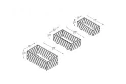 Forest Durham Rectangular Planter Set -Rustic Roots durham rectangular planter set 3