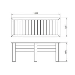 Forest Garden Large Kitchen Garden Planter 1.8m 9 Forest Garden Large Kitchen Garden Planter 1.8m -Rustic Roots kitchen planter 3