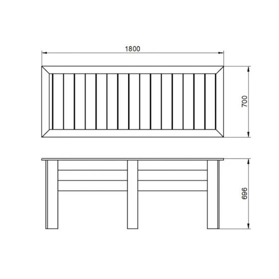 Forest Garden Large Kitchen Garden Planter 1.8m 6 Forest Garden Large Kitchen Garden Planter 1.8m - Image 4