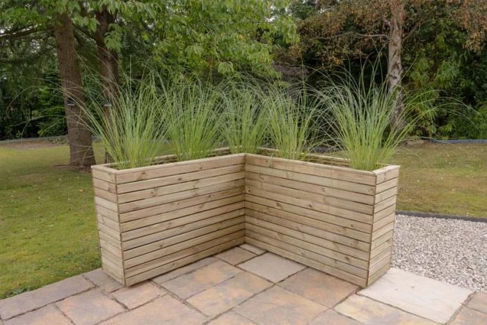 Forest Garden Linear Corner Planter 1.6m 3 Forest Garden Linear Corner Planter 1.6m